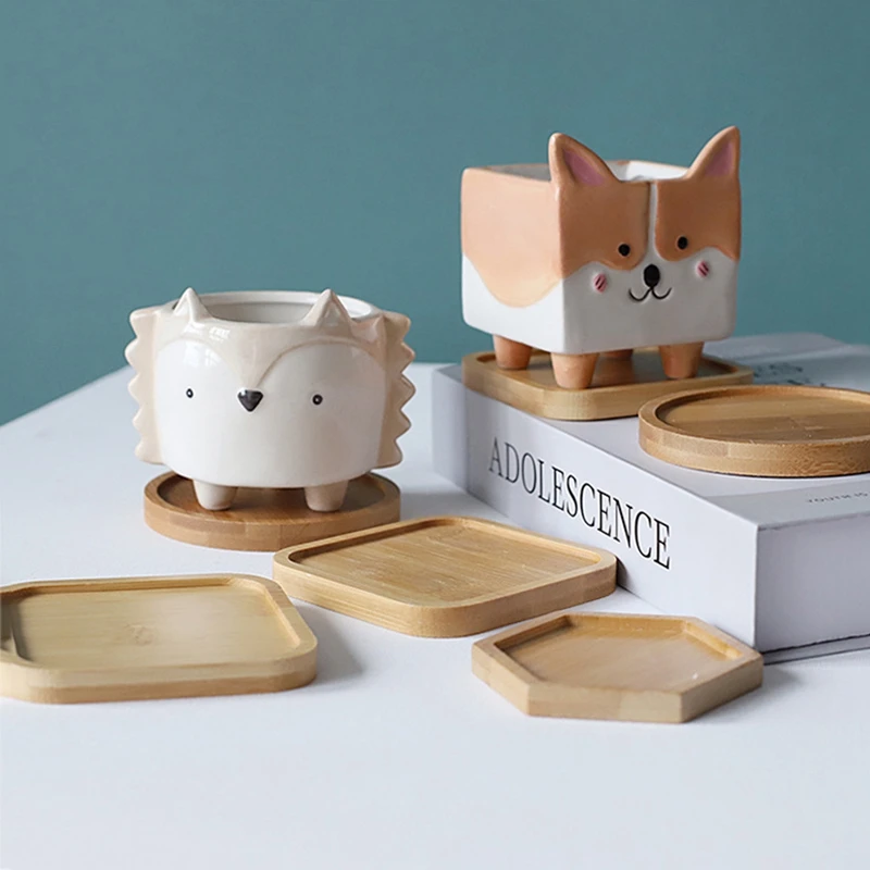 

Creative Decor Bamboo Coaster Tea Coffee Cup Pad Placemats Durable Heat Resistant Round Drink Mat Bowl Teapot Desktop Ornament