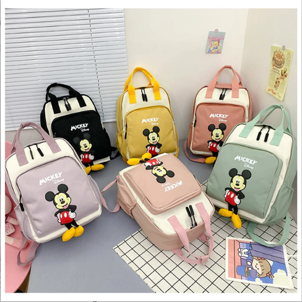 

Disney Mickey Student School Bag High School Simple And Fashionable Elementary School 2022 New School Bag Outdoor Travel Bag