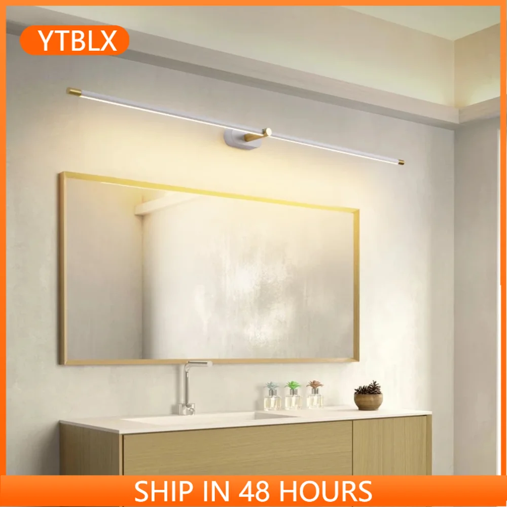 

Светодиодная настенная лампа для ванной комнаты, искусственное пространство, современные настенные бра, зеркальные настенные светильники, лампа для ванной комнаты