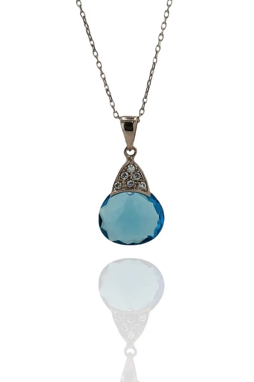 

Blue Topaz Special Series Top Quality 925 Silver Necklace