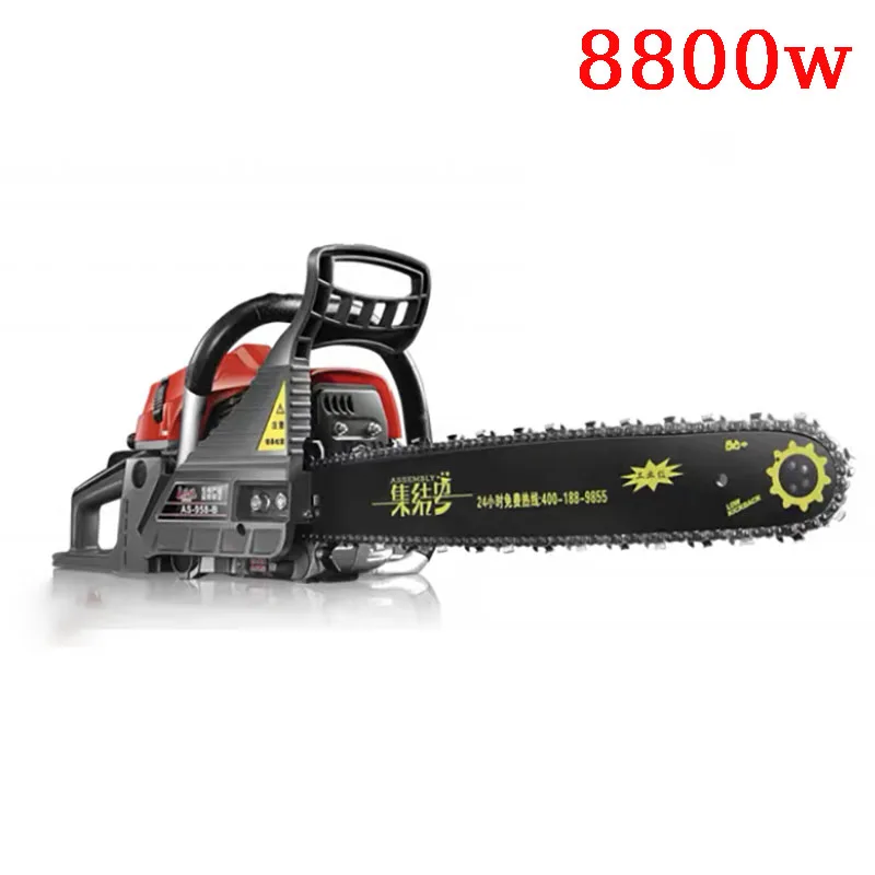 8800W chainsaw logging saw high-power portable chain saw 20 inches chain saw gasoline saw logging multi-function