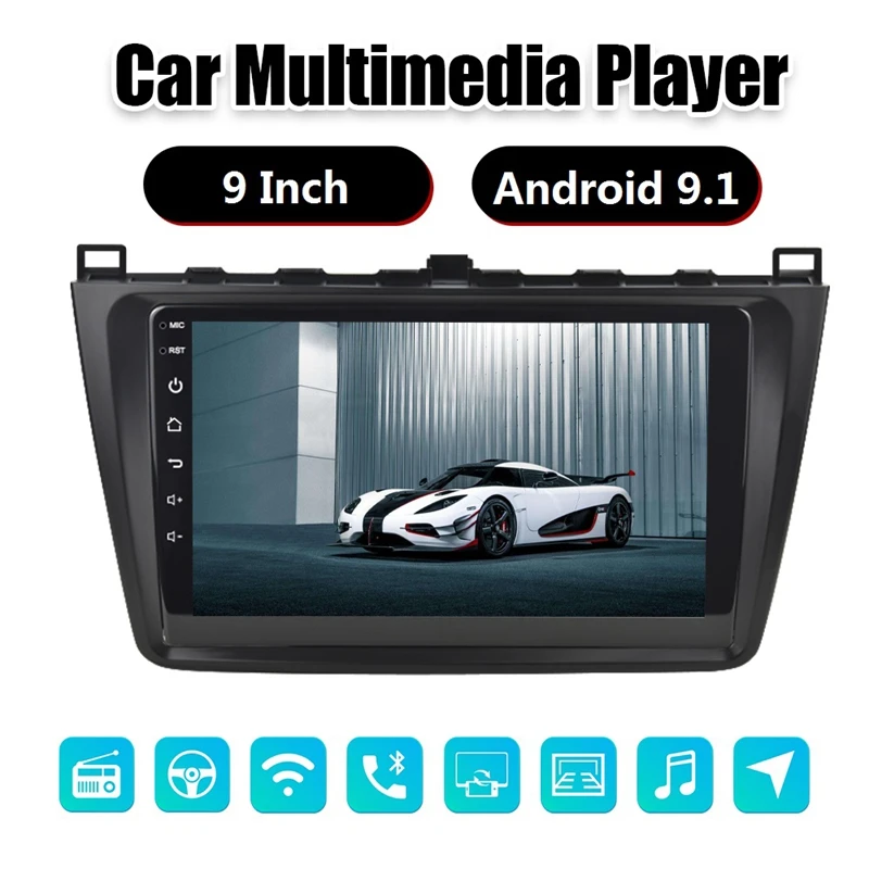 

9 Inch Android 9.1 2.5D HD Press Screen Car MP5 Player 1G+16G Wifi Bluetooth FM Radio For Mazda 6 GPS Navigation