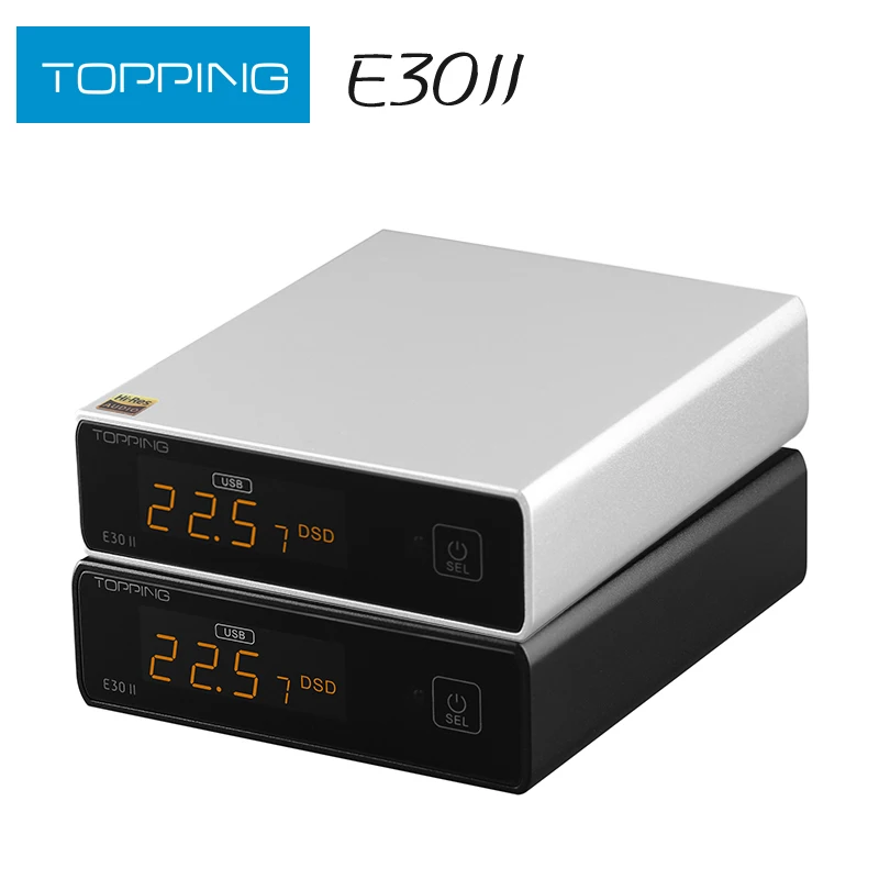 

TOPPING E30II Decoder 2*AK4493S DAC Hi-Res Audio XMOS AU208 Touch Operation E30 II with Remote Control Preamp DAC