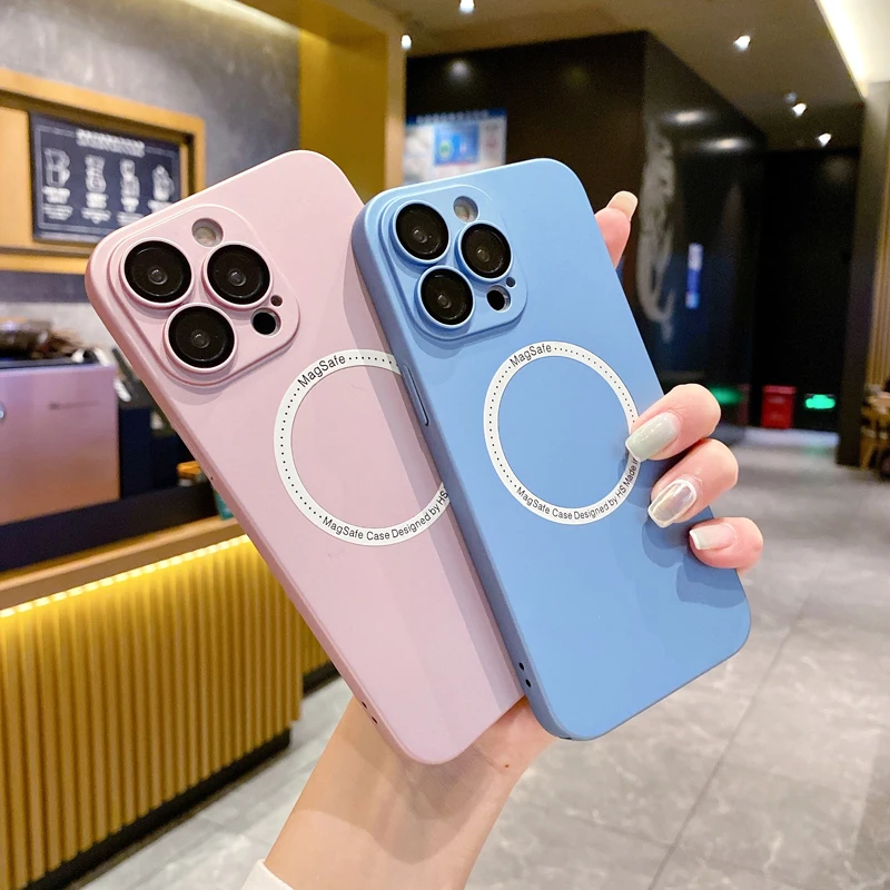 

Magsafe Wireless Charging Phone Case For Iphone 14 13 12 11 Pro Max 14Plus Phone Accessories Phone Case Replaceable Phone Case