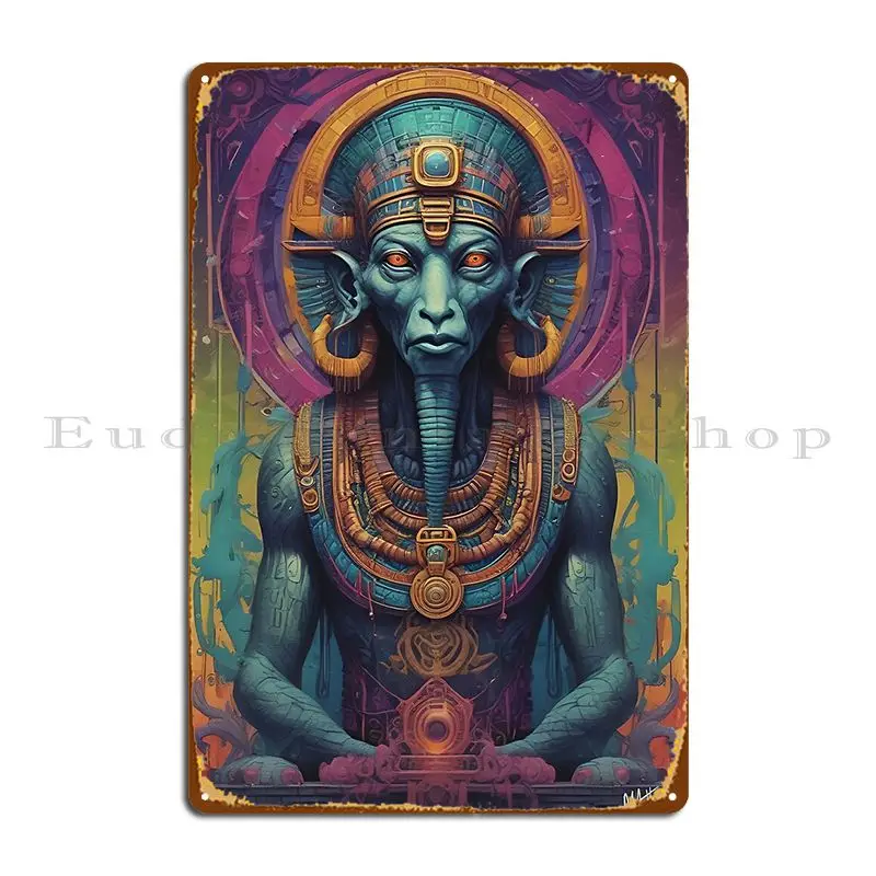 Синий Thoth металлические вывески Настенный декор Таблички Гаражный принт Кино