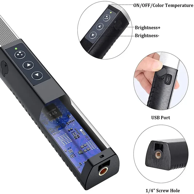 Для 1000 лм ИК-управления 36 цветов светодиодная палочка для видеосъемки LUXCEO Q508A 2 1 м