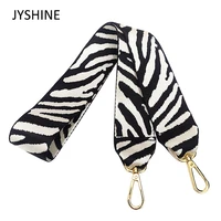 jyshine 5cm wide zebra pattern shoulder strap bag replacement belt one shoulder strap messenger non adjustable tote bag straps