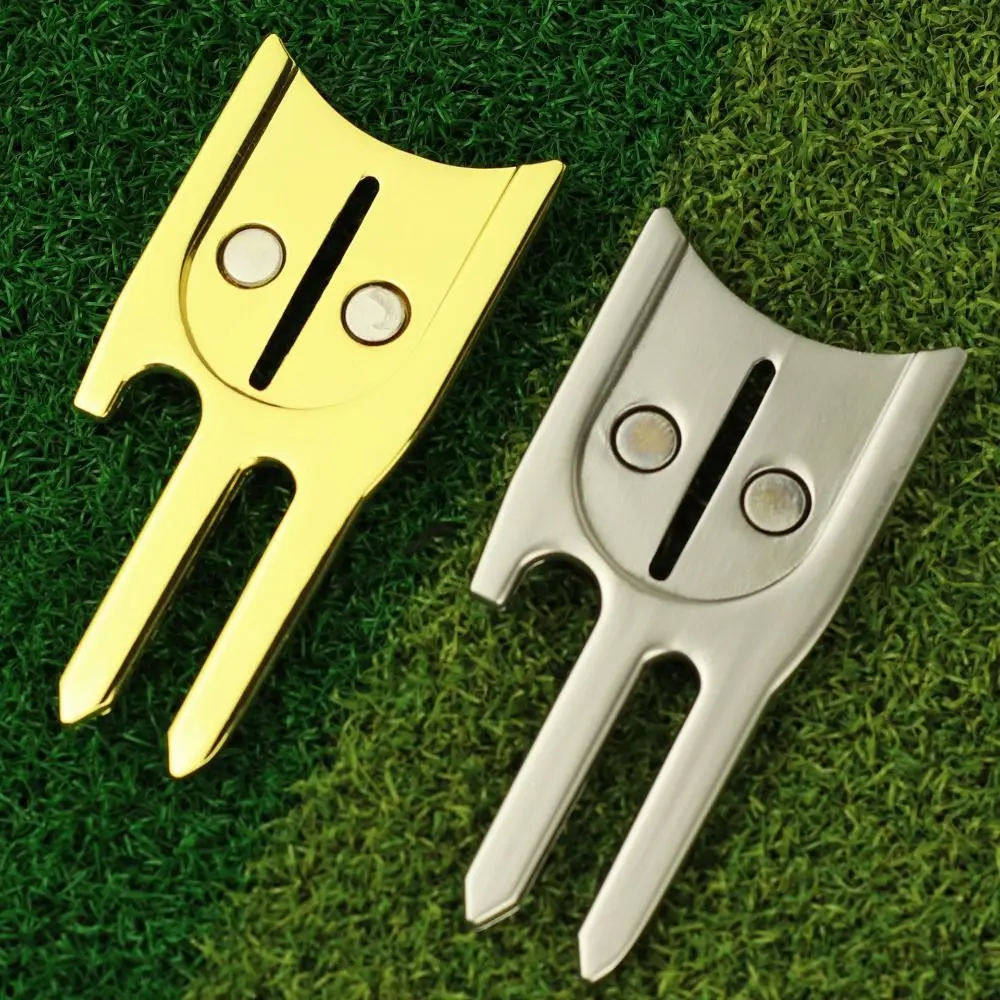 

Aim 6 in 1 Divot Tool Magnetic Zinc Alloy Golf Ball Fork Multi-functional Rust-proof Golf Divot Repair Tool Golf Lover