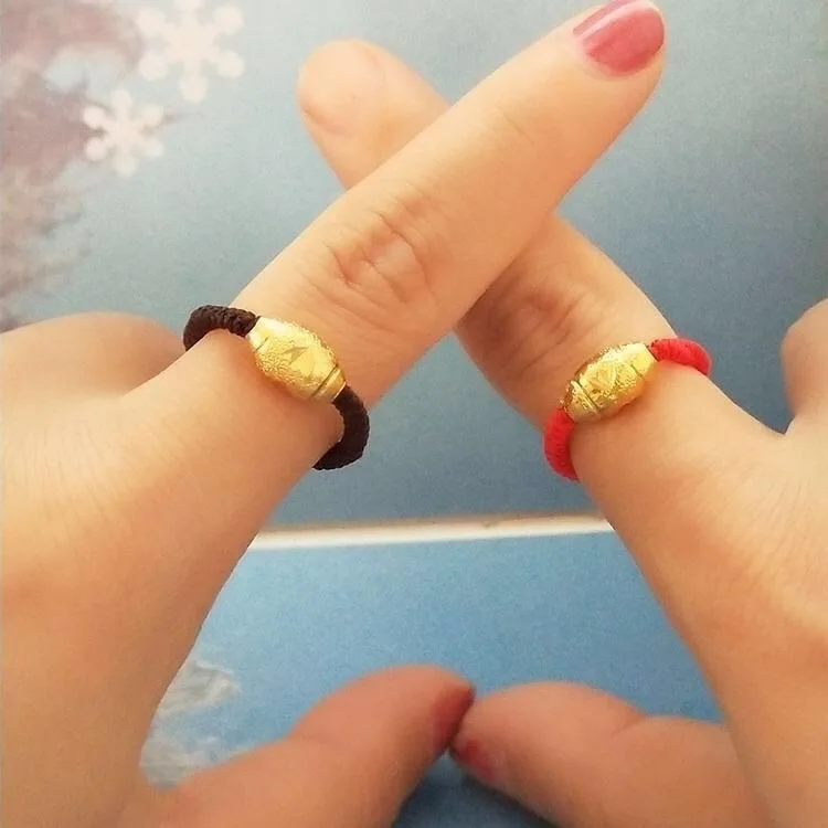Женское кольцо Zhuyun для подарка девушке Мори из красной веревки на день рождения