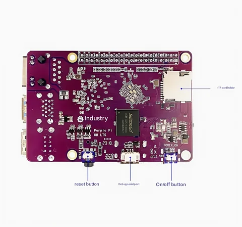 Фиолетовый Pi OH Rockchip RK3566 Плата разработки Hongmeng с открытым исходным кодом Android Linux AI Программирование Встроенный обучающий комплект