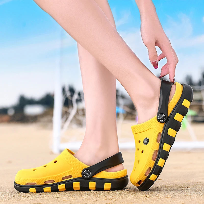 Summer Sandals Men's Breathable Outdoor Slippers Women's Non slip Water Wading Shoes Thick Outsole Fishing Surfing Beach Sandals