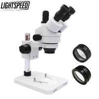 7x 45x magnification table pillar stand trinocular stereo zoom microscope szm2 0x szm0 5x lens