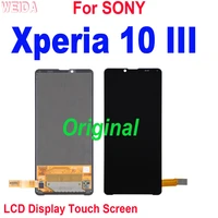 6 0 original for sony xperia 10 iii lcd display touch screen assembly for sony 10 iii 10iii lcd so 52b sog04 xq bt52 a102so
