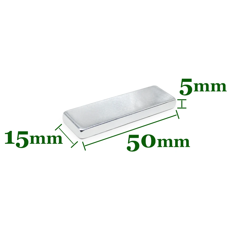 

1/2/5/10PCS 50x15x5mm Quadrate Super Powerful Strong Magnetic Magnets 50x15x5 N35 Block Permanent NdFeB Magnet 50*15*5