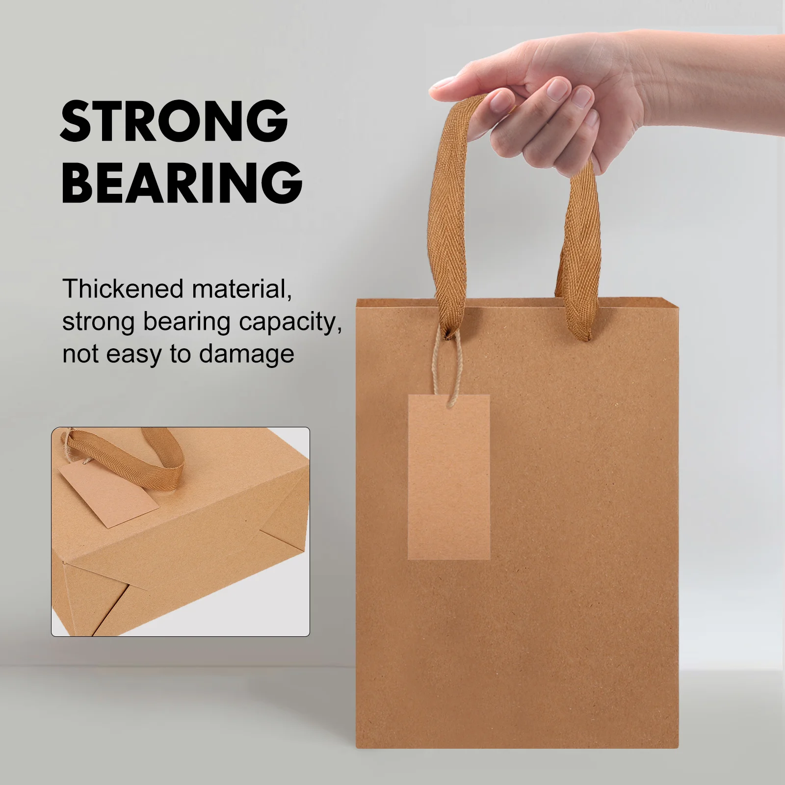 

Gift Paper Kraftbrown Handlestreat Wedding Goodie Tote Shopping Tags Wrap Wrapping Candy Holiday Small Birthday Grocery Reusable