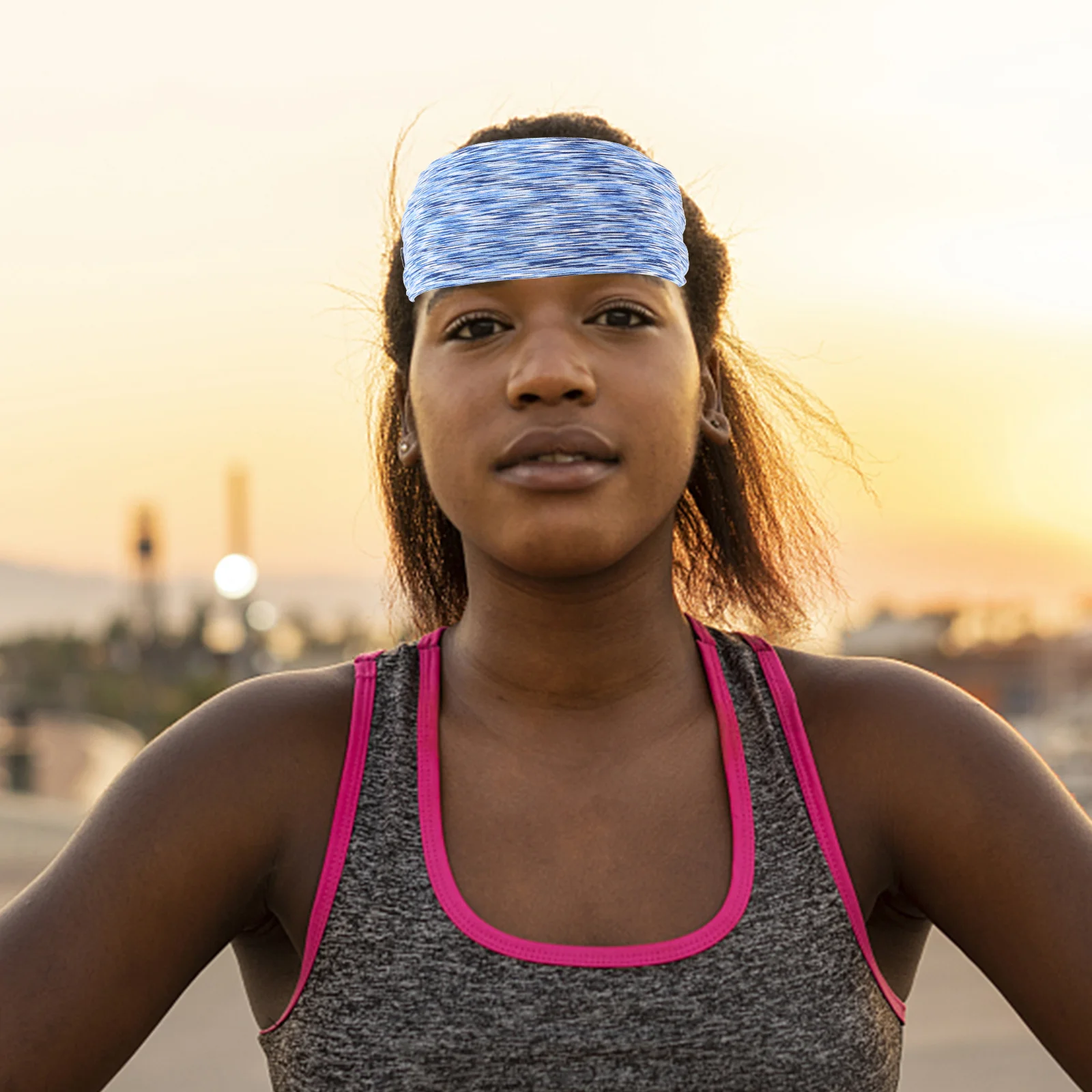 Спортивный платок на голову с пуговицами повязка принтом эластичные аксессуары