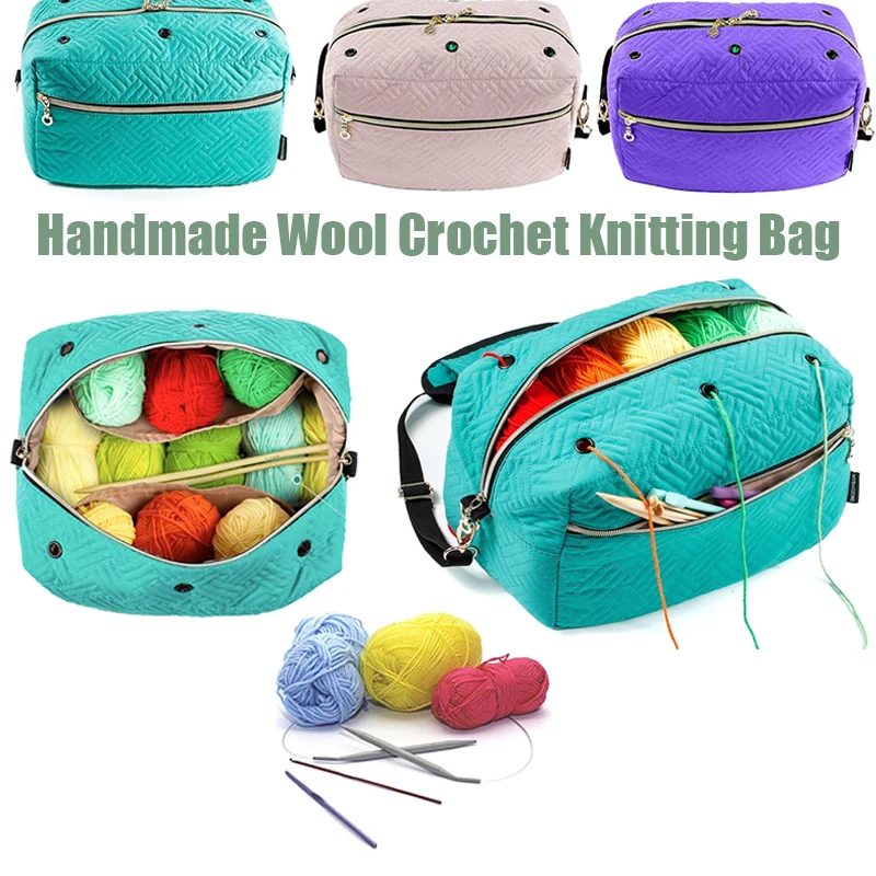 Органайзер для вязания крючком Портативная сумка большой вместимости хранения