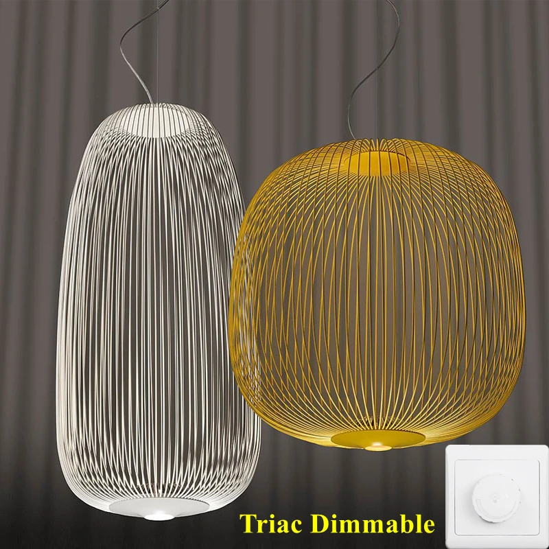 Купить Светодиодные подвесные светильники в скандинавском стиле с дистанционным управлением, Люстра В индустриальном стиле с клеткой для птиц, дл...