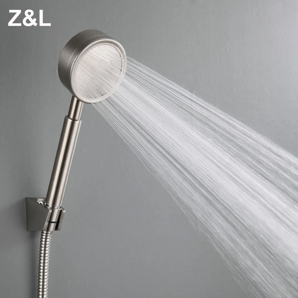 

Z&L Stainless Steel Shower Head Fall resistant Handheld Wall Mounted High Pressure for Bathroom Water Saving Rainfall Shower