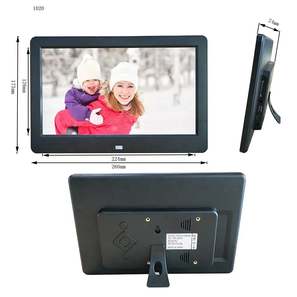 10 inch digital photo album lcd advertising display digital photo frame support wall mount enlarge