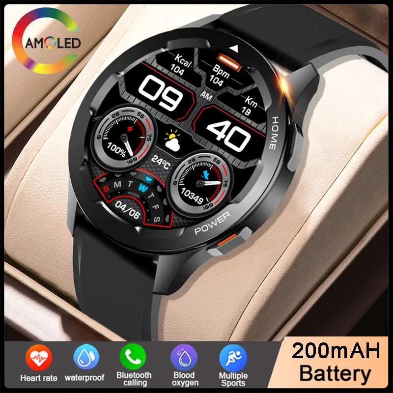 

LIGE Bluetooth Call Smart watch For Men 360*360 AMOLED Screen AI Voice Assistant NFC Smartwatch Women Men Sports Watches Android