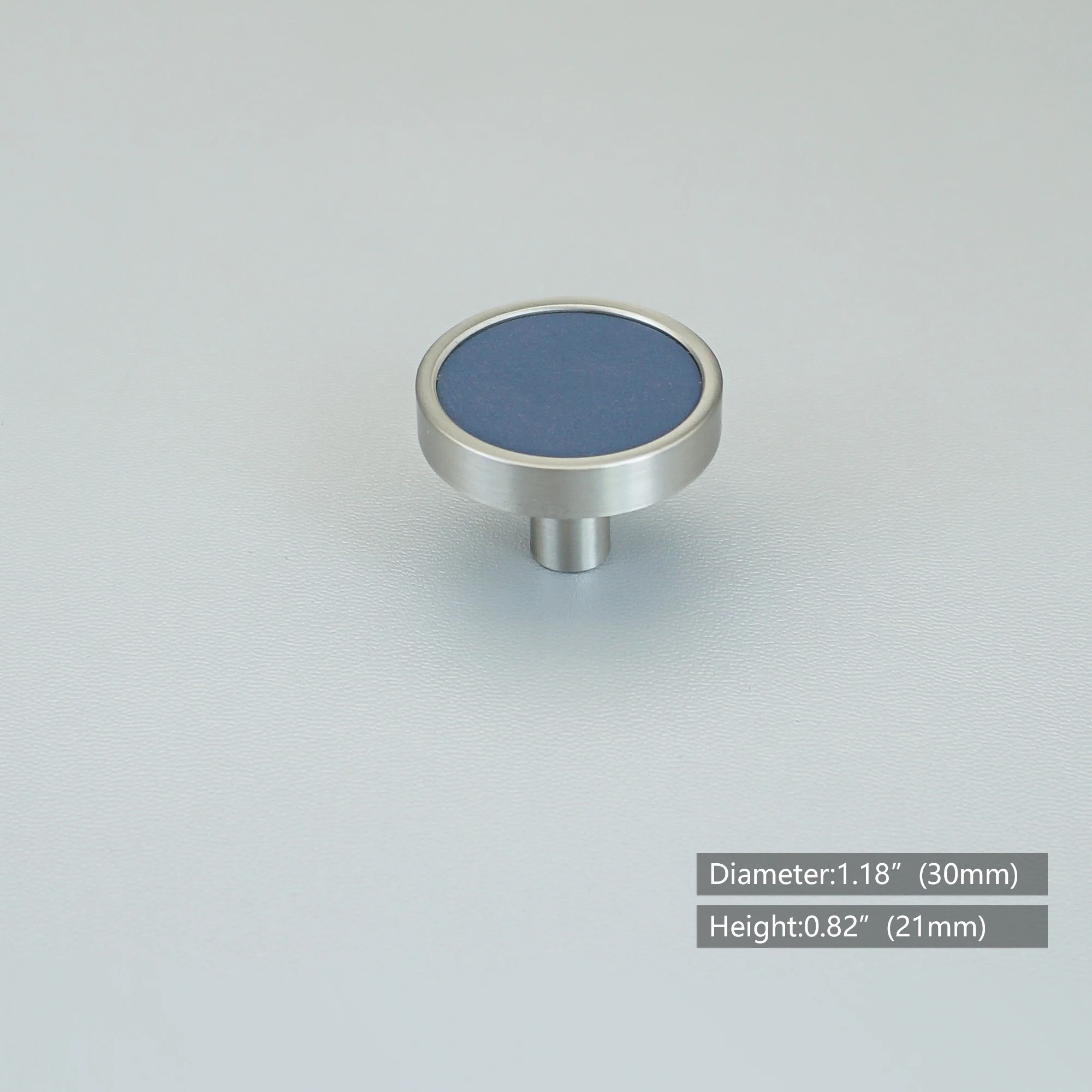 

Латунные + синие кожаные мебельные ручки из матового никеля, современные Т-образные ручки для шкафа, ручки для шкафа, круглые ручки для ящика, отверстие 128 мм