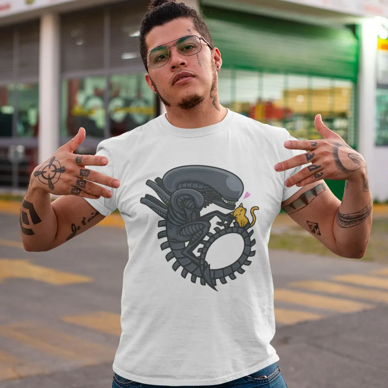 Футболка Alien Weyland yu800 Corporation Мужская футболка Xenomorph Cuddles новинка футболки из