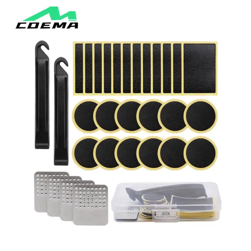 

COEMA Bike Bicycle Inner Tube Patching Cycling Tire Repair Kit Set Tyre Filler Glue Free Cold Patch Sealant Fix Portable Tools
