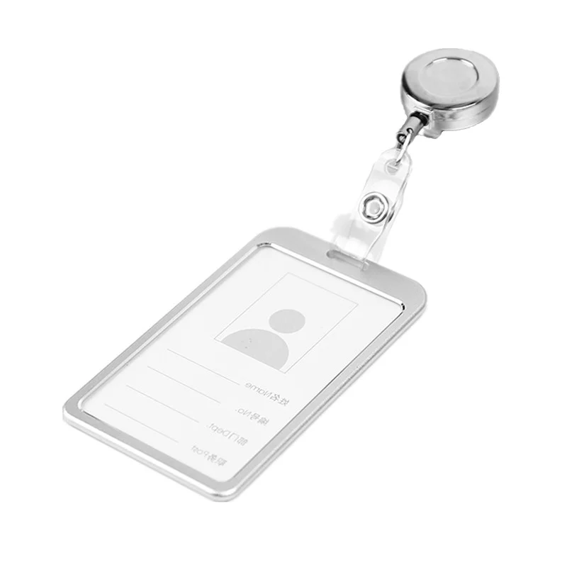 

Держатель для удостоверения личности из алюминия, брелок-ретрактор