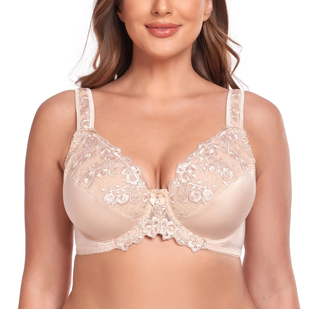 New Ladies Sexy Bras For Women Lace Bralette Underwire Plus Size B C D E F G H 36 38 40 42 44 46 48 50 52 54 Big Breast BH