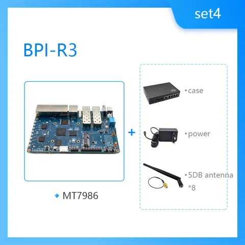 Фрезерная плата Banana Pi BPI R3 BPI-R3 с MediaTek MT7986(Filogic 830), поддержка Wi-Fi 6/6E,2.5GbE SFP