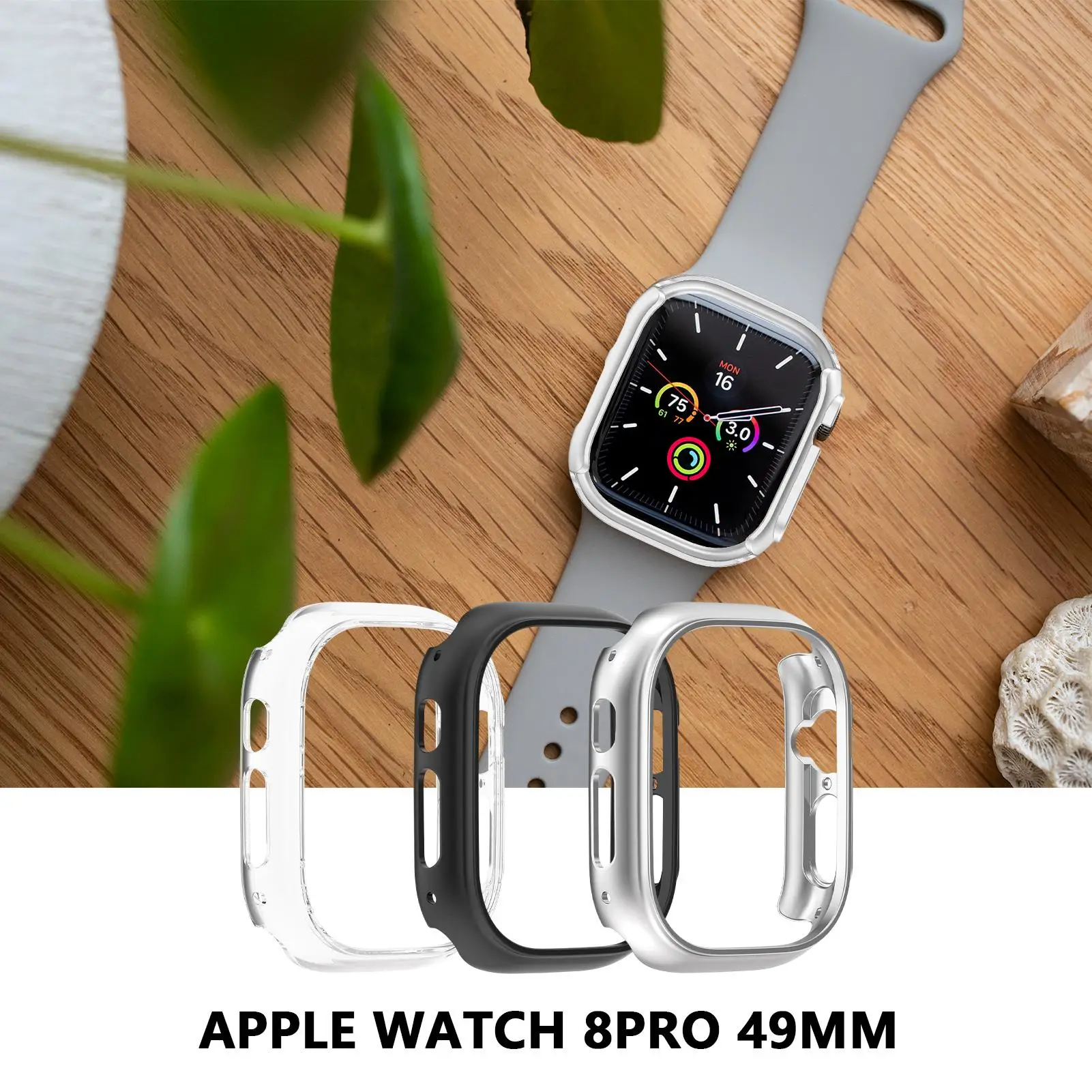 

PC Full Protector Case Cover For Apple Watch 8pro Smart Watch Shell Protect Bumper For Watch8pro 49mm Hollow PC Protector Bumper