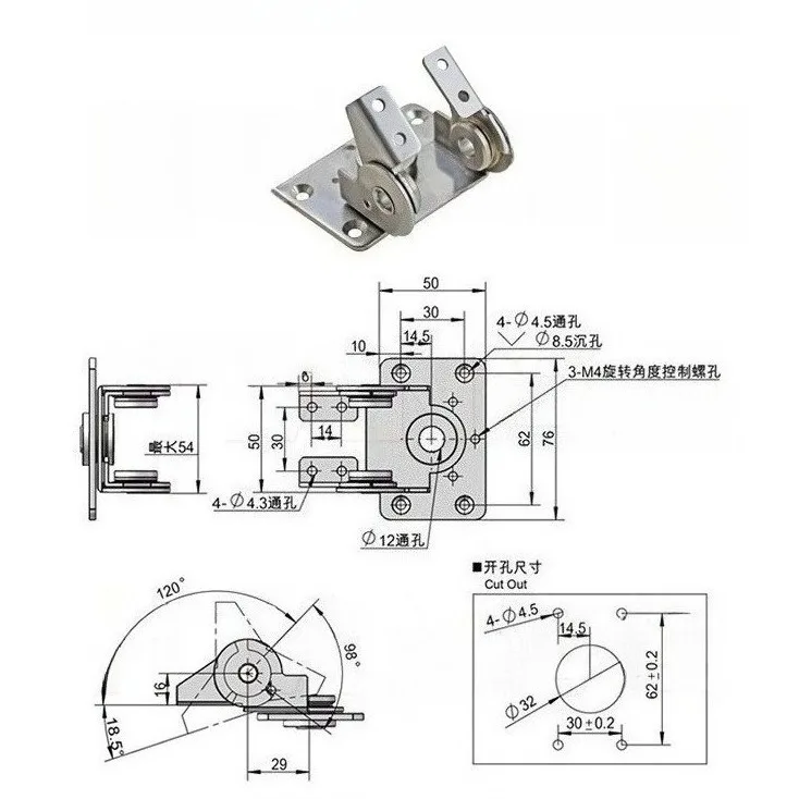 

Дверные петли 360° нержавеющая сталь