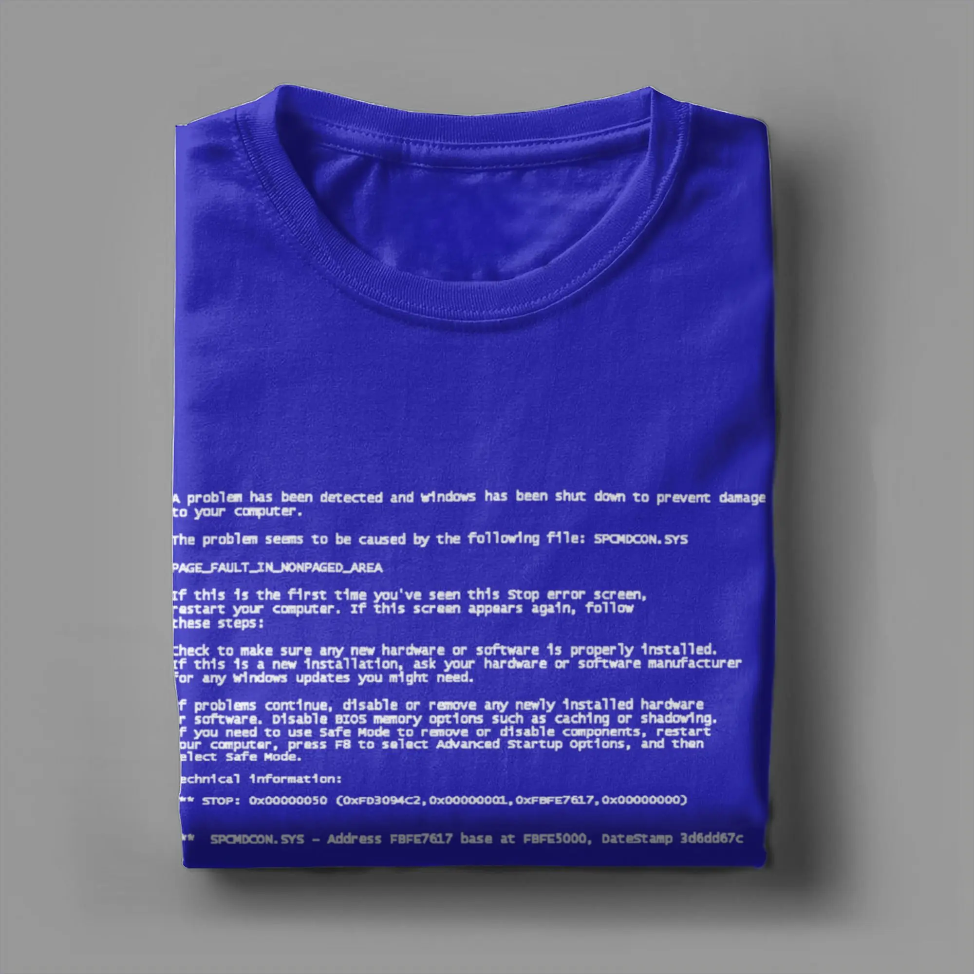 Футболка мужская хлопковая винтажная рубашка с принтом &quotГолубой экран