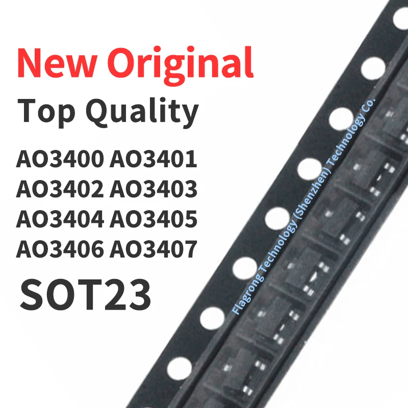 

100 шт., AO3400 AO3401 AO3402 AO3403 AO3404 AO3405 AO3406 AO3407 SMD SOT23