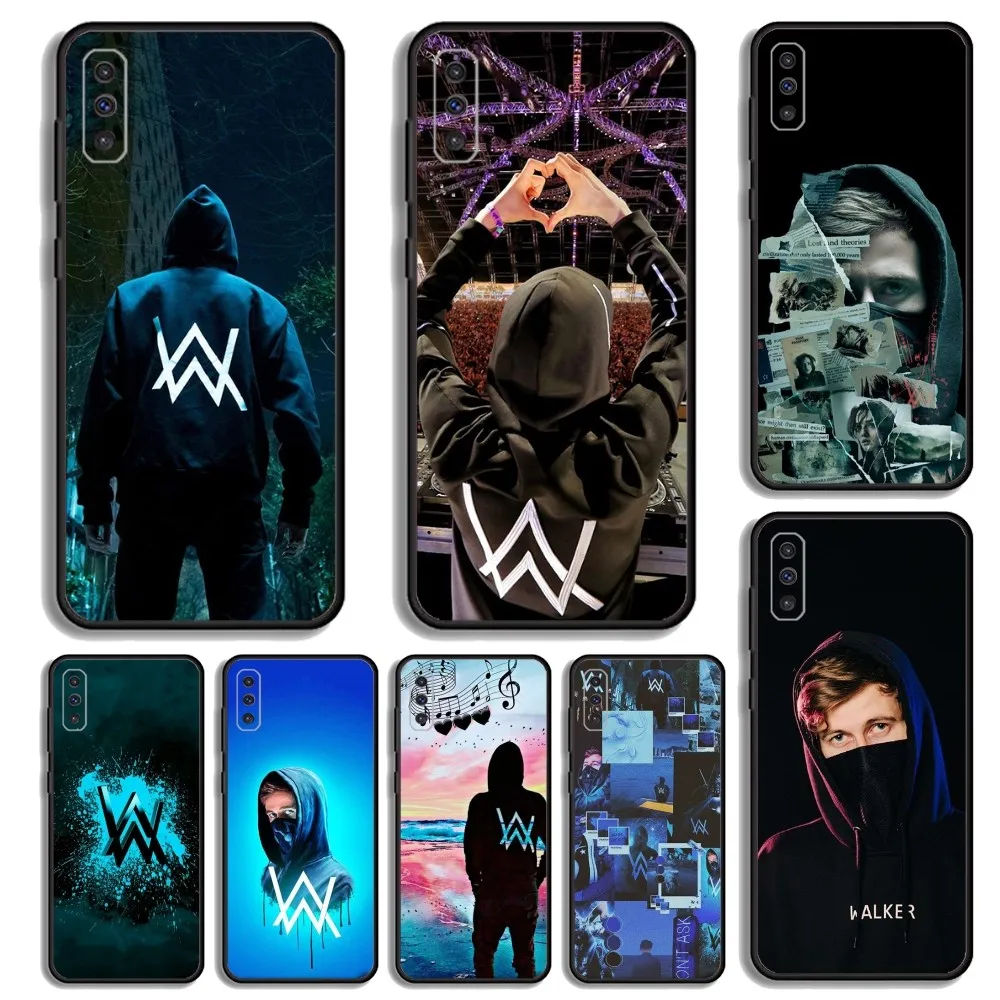 Чехол для телефона DJ Singer Alan Walker Samsung S23 22 30 21 10 9 Note20 Ultra Lite 5G Plus FE черный мягкий чехол