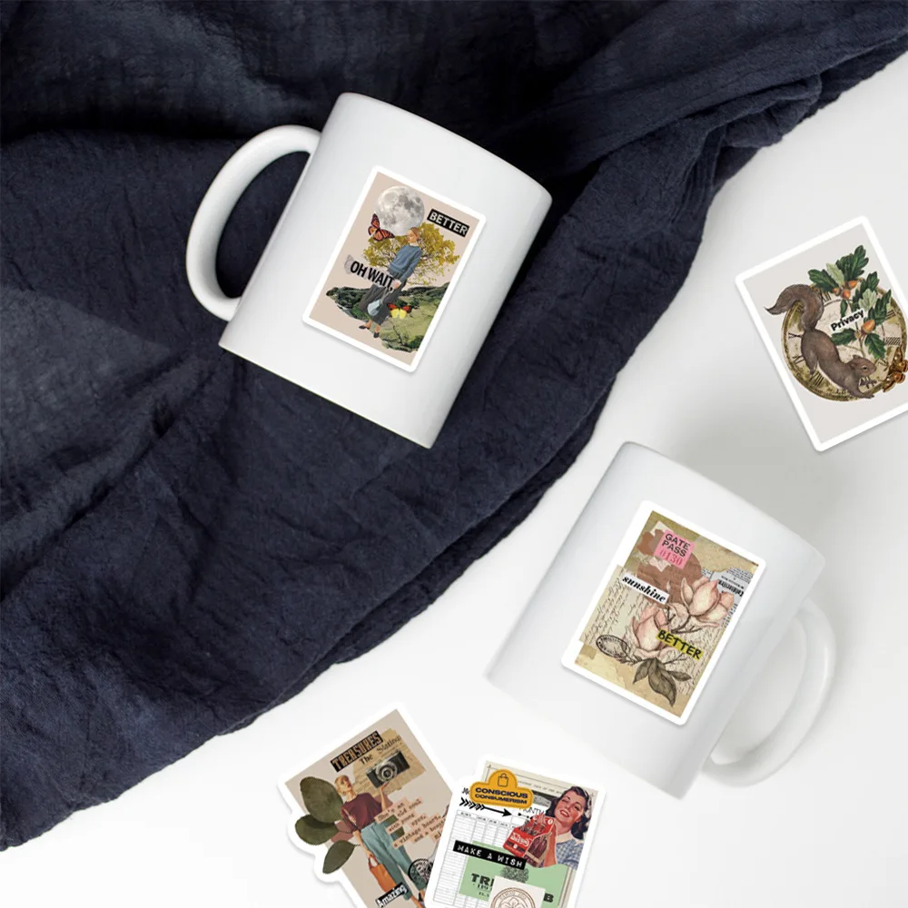 Рисунок 6 - наклейки в виде цветов в стиле ретро для ноутбука