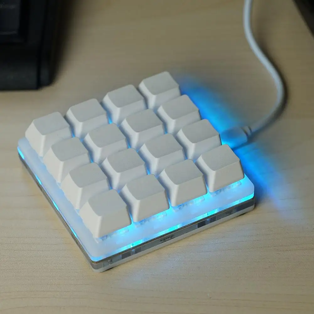 

Programming Macro Keyboard RGB Custom Keyboard 16 Keys Knob Gaming Mini Keyboard Copy Paste For Photoshop PS Hotswap Keypad I5X1