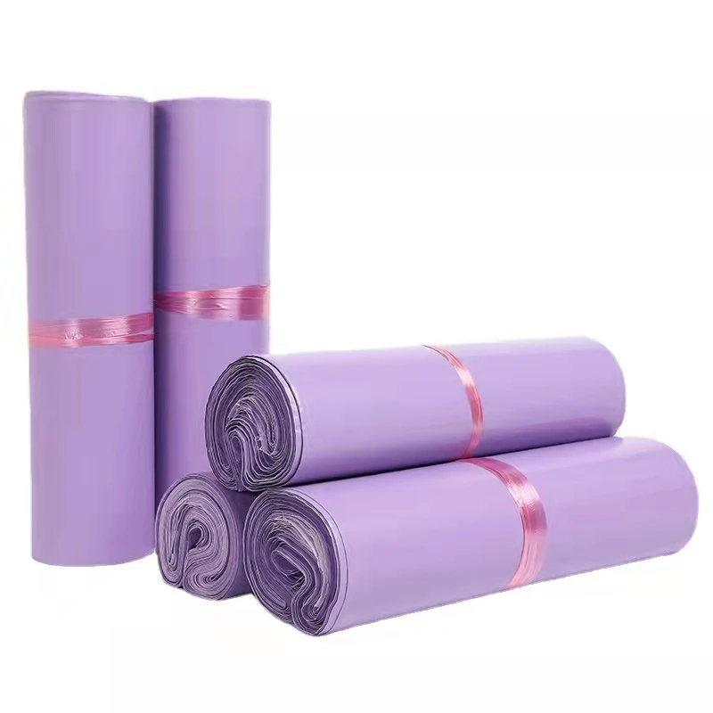50Pcs Purple Courier Mailer Bags Packaging Poly Package Plastic Self-Adhesive Mailing Express Bag Envelope Postal Pouch Mailing