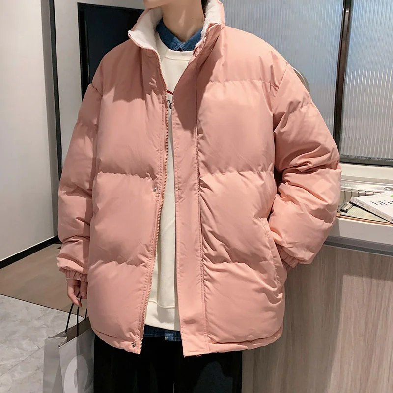 2022 Winter Jacket Men Warm Fashion 5 Colors Casual Fleece Thicke Jacket Men Streetwear Loose Short Coat Mens Parker M-3XL