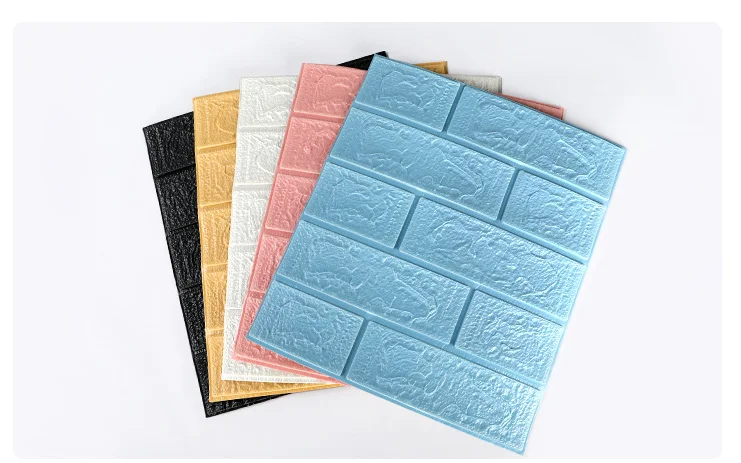 

20pcs/bag PVC Self-adhesive Wallpaper Brick DIY 3D Wall Sticker Waterproof Wall Titles Sticker Wall Decor Peel Stick Wallpapers