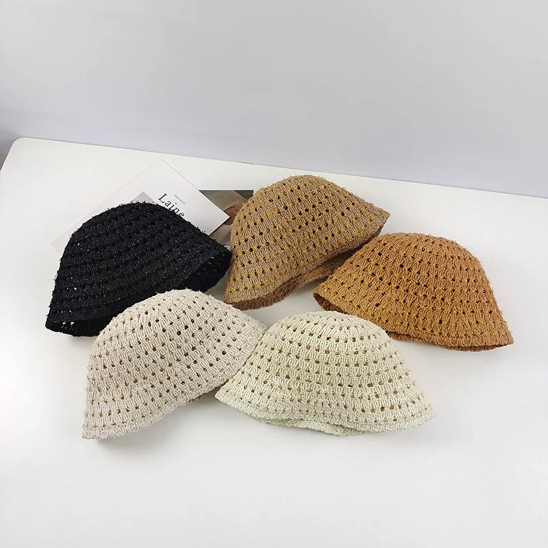 

Dongdong Straw Hat Spring and Summer Fashion Female Fisherman Hat Breathable, Sunshade, Sun Protection
