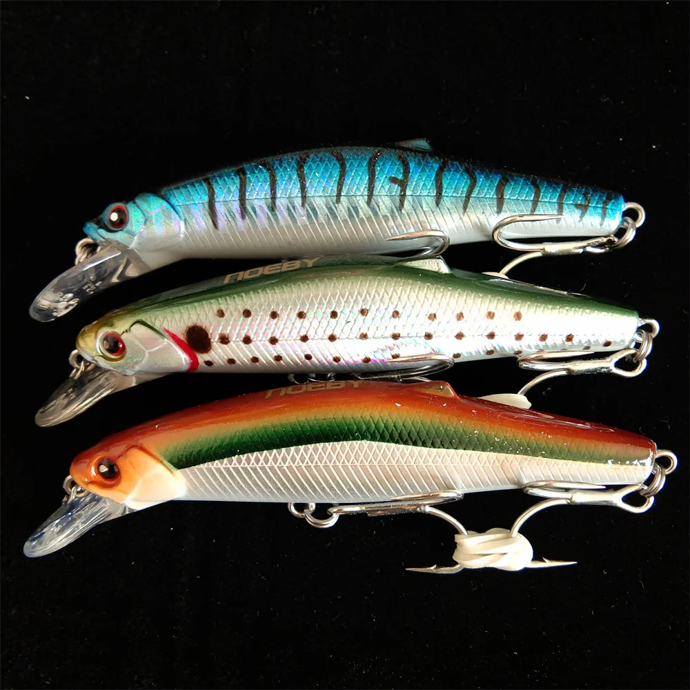 

Тонущие рыболовные приманки Noeby, 3 шт., 8 см, 25 г, Джеркбейт, окунь, щука, каркбейт, искусственная жесткая приманка