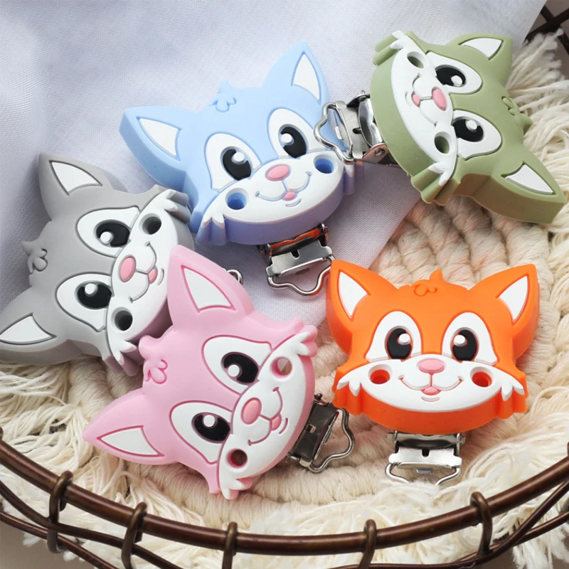 

1pc Silicone Pacifier Clip Cartoon Baby Pacifier Holder BPA Free Food Grade Silicone DIY Teether Chain Accessories Baby Teething