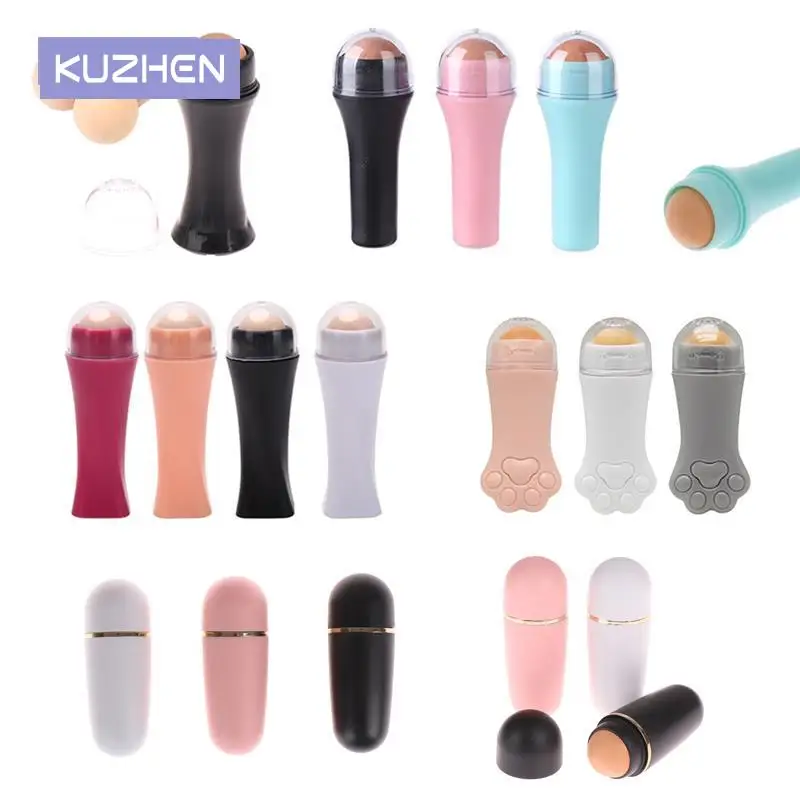 

Hot Facial Oil Absorbent Roller Natural Volcanic Stone Roller T-zone Oil Control Remove Fat Face Care Reusable Skin Care Tool