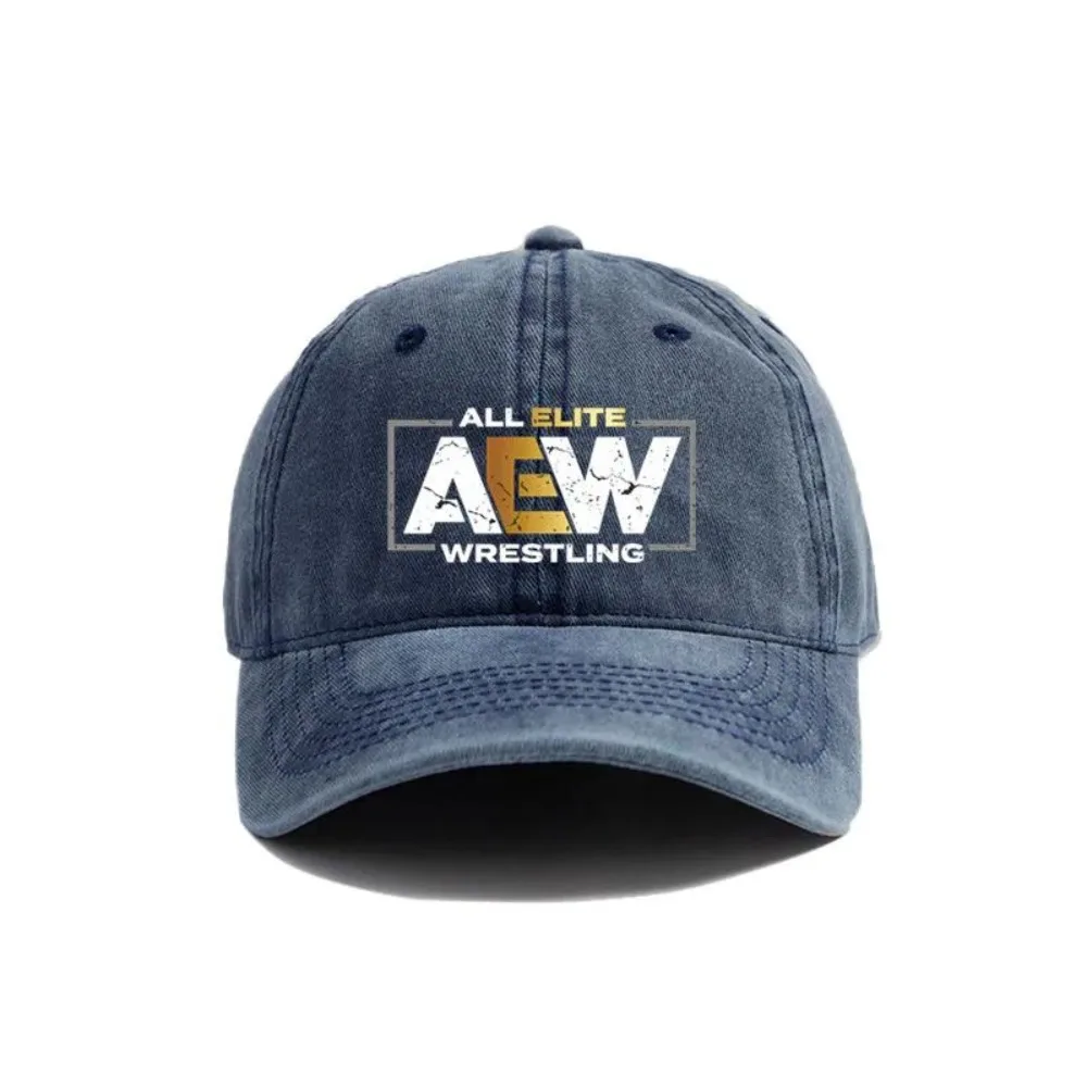 Фото All Elite AEW Wrestling AEW Бейсболка Летние потертые шляпы для папы Мужские уличные регулируемые хлопковые кепки Защита от солнца на открытом воздухе №3