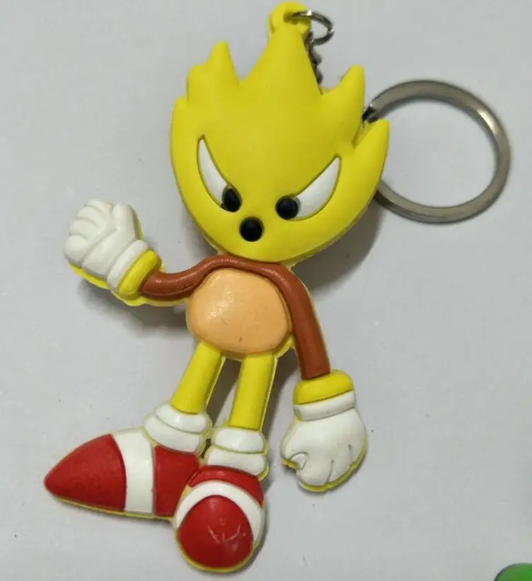 Игрушечная фигурка супер Sonic Knuckles Tail Hedgehog аниме брелок игрушки сумка подвески