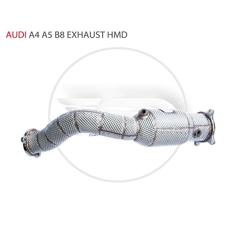 

HMD выпускная труба коллектора для Audi A4 A5 B8, автомобильные аксессуары с каталитическим конвертером, без каталитического кабеля, трубы из нерж...