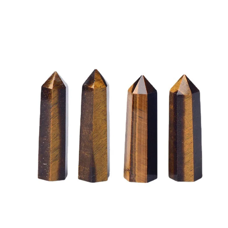 

Колонка из натурального желтого тигрового глаза, 80-100 мм