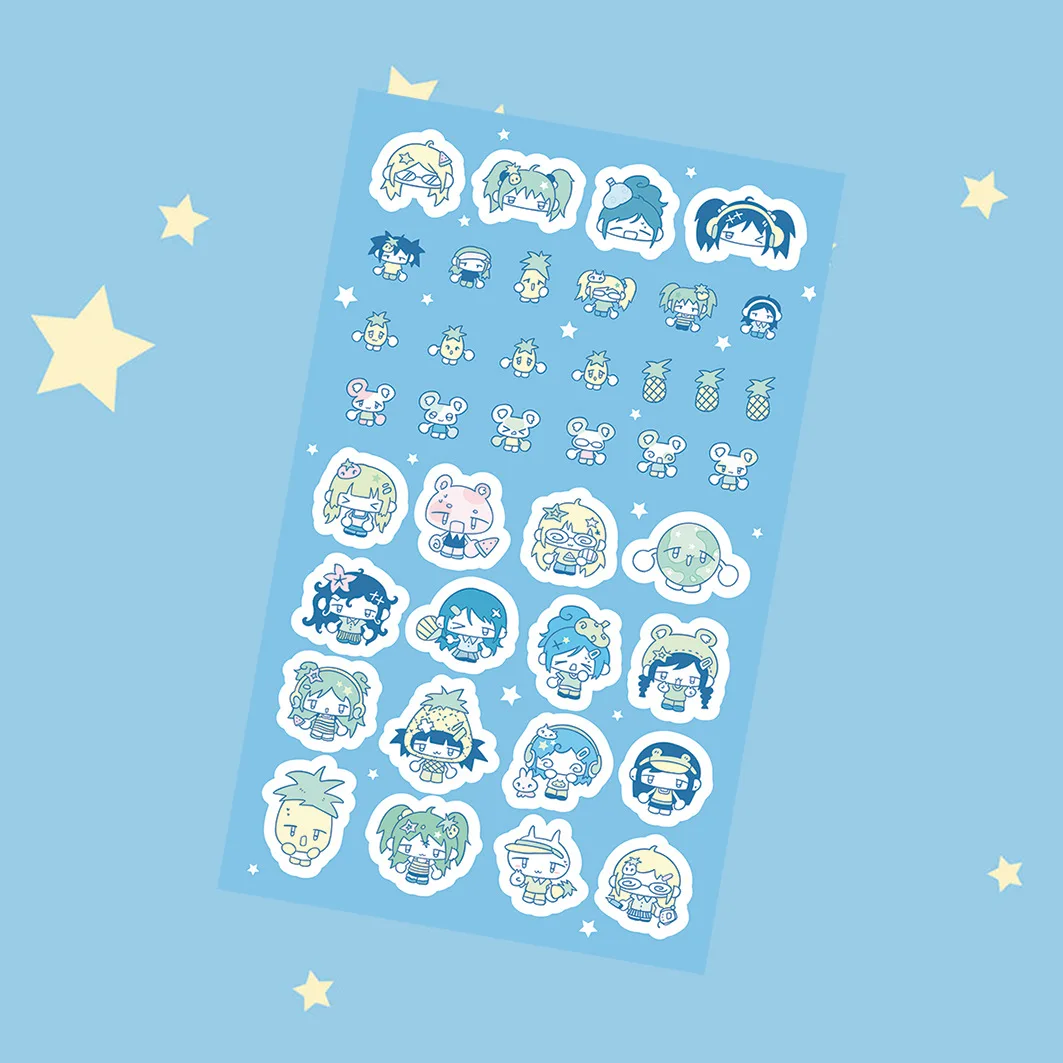 

Винтажные наклейки для фигурок летней девушки